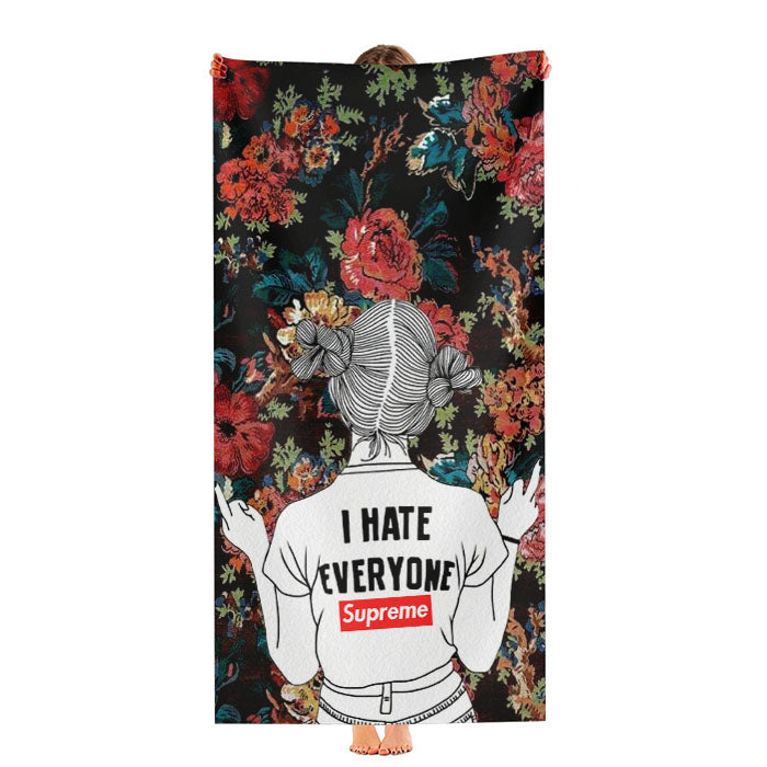 Supreme I Hate Everyone Ultra-Soft Luxury Bathroom Towels