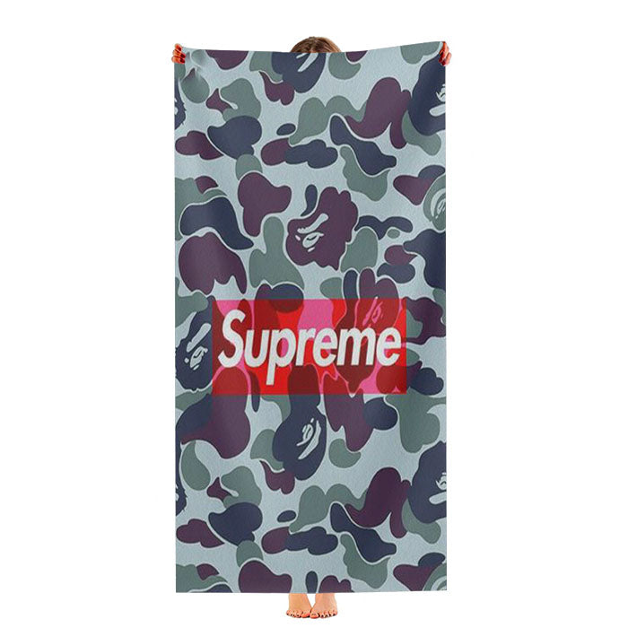 Supreme Logo Camo Ultra-Soft Luxury Bathroom Towels