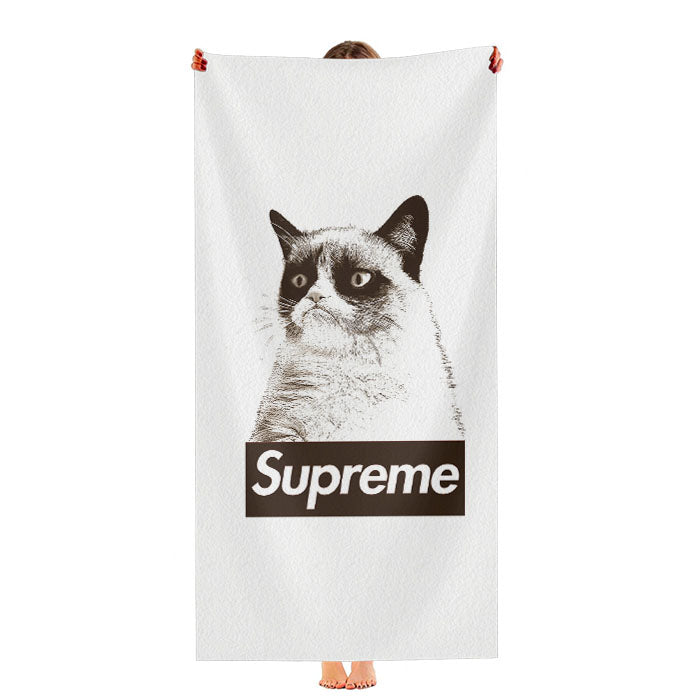 Supreme Nope Cat Ultra-Soft Luxury Bathroom Towels
