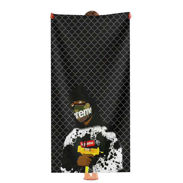 Supreme On Crazy Biker Ultra-Soft Luxury Bathroom Towels
