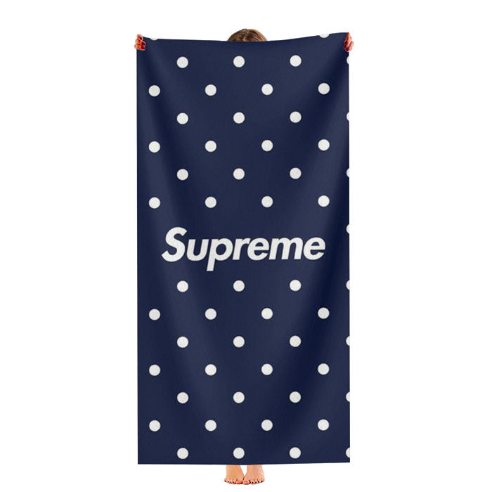 Supreme Polkadot Blue Ultra-Soft Luxury Bathroom Towels
