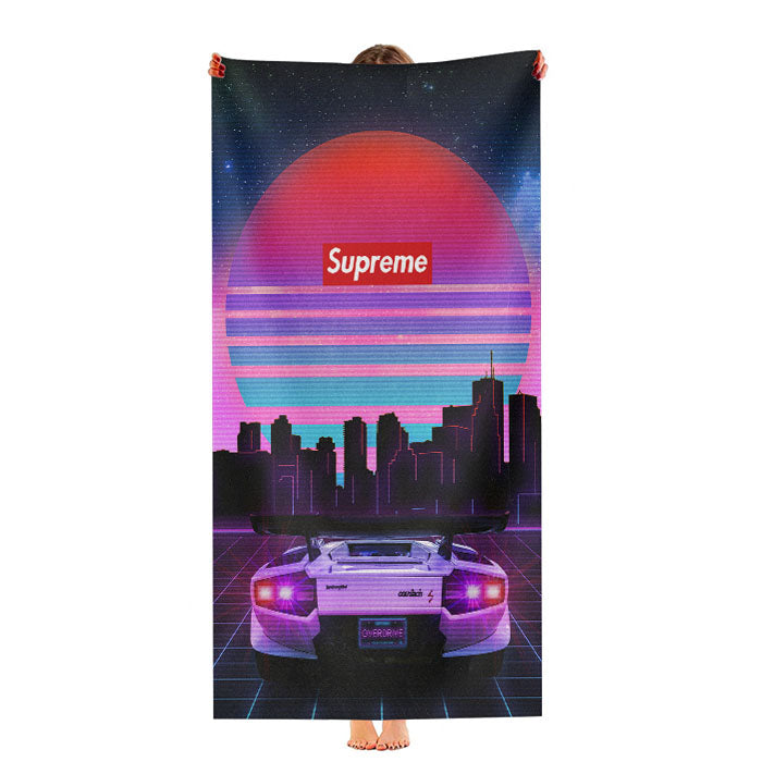 Supreme Retro Lamborghini Ultra-Soft Luxury Bathroom Towels