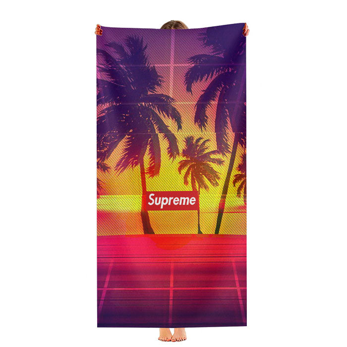 Supreme Retro Palm Ultra-Soft Luxury Bathroom Towels
