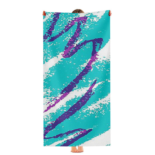 90'S Cup Jazz Pattern Ultra-Soft Luxury Bathroom Towels