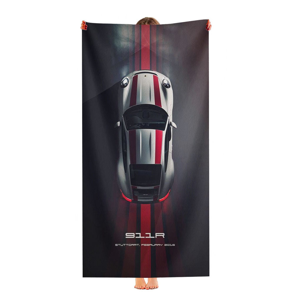 911R White Porsche Ultra-Soft Luxury Bathroom Towels