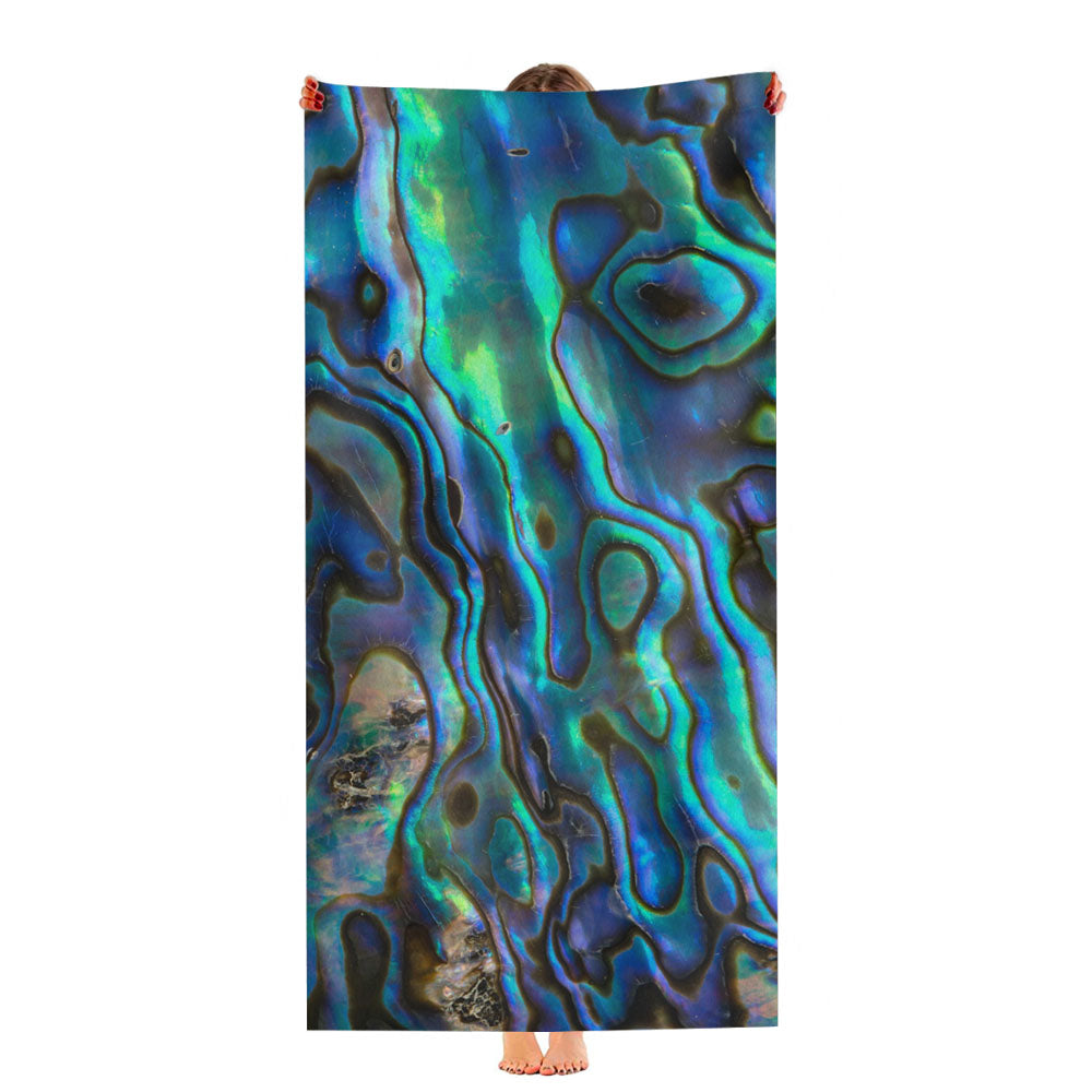 Abalon Liquid Art Material Pattern Ultra-Soft Luxury Bathroom Towels