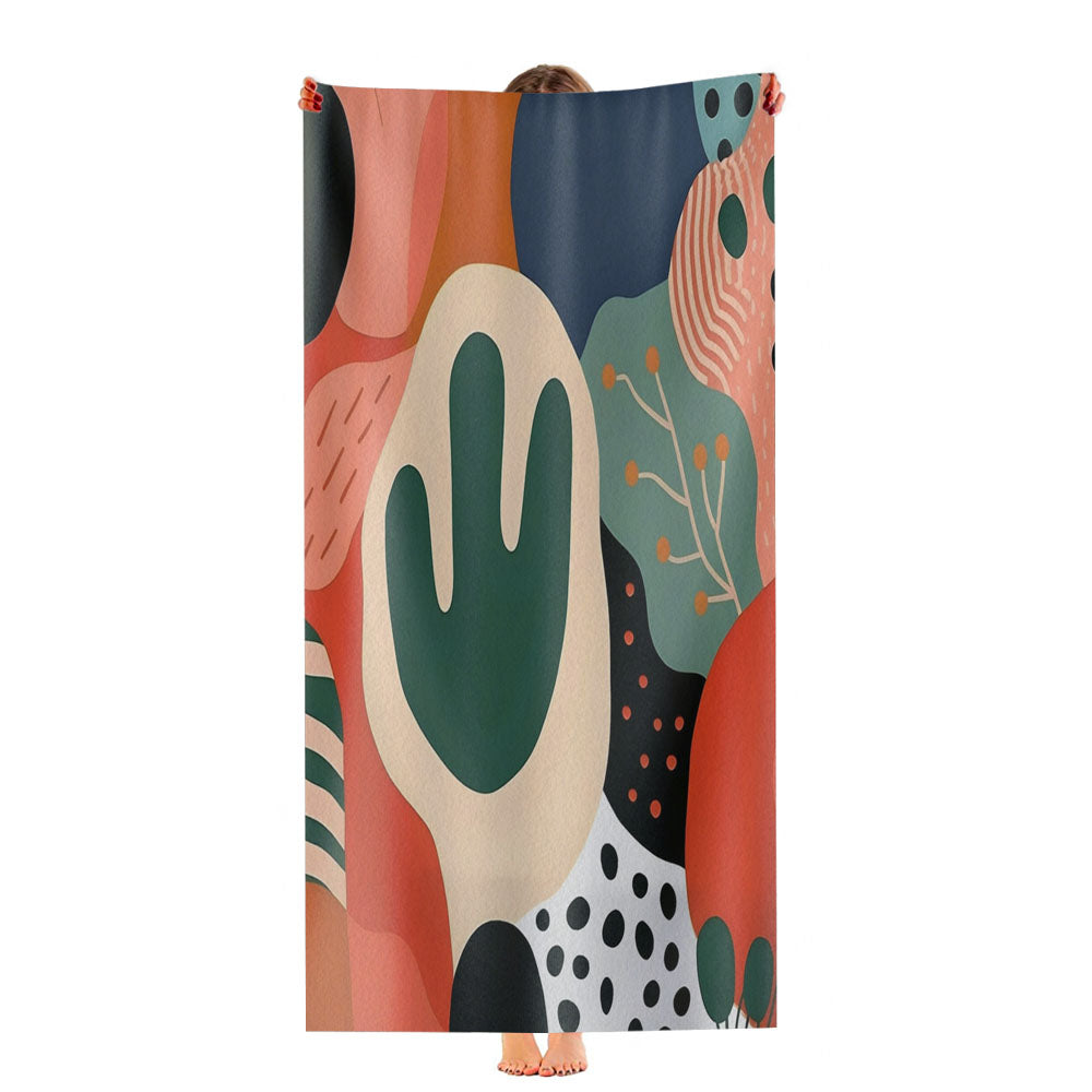Abstract Cactus Ultra-Soft Luxury Bathroom Towels
