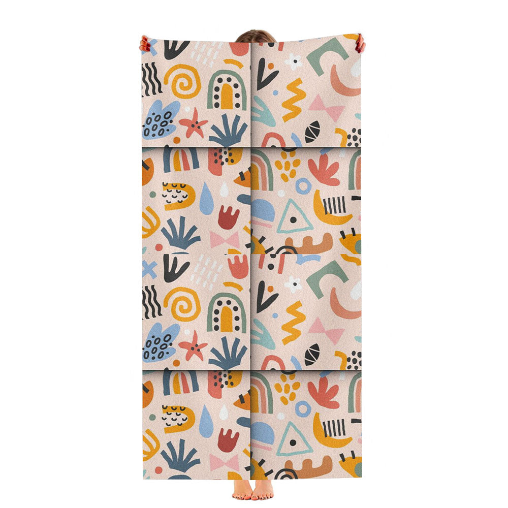 Abstract Havana Patterns Peach Ultra-Soft Luxury Bathroom Towels