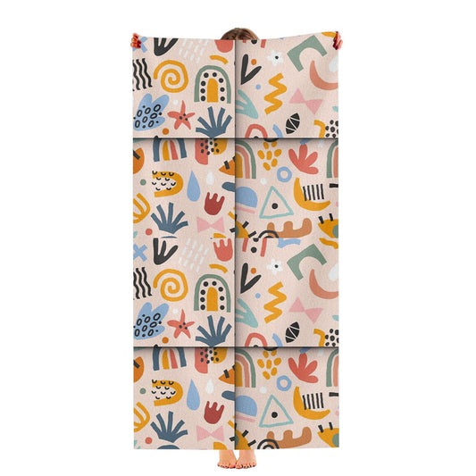 Abstract Havana Patterns Peach Ultra-Soft Luxury Bathroom Towels