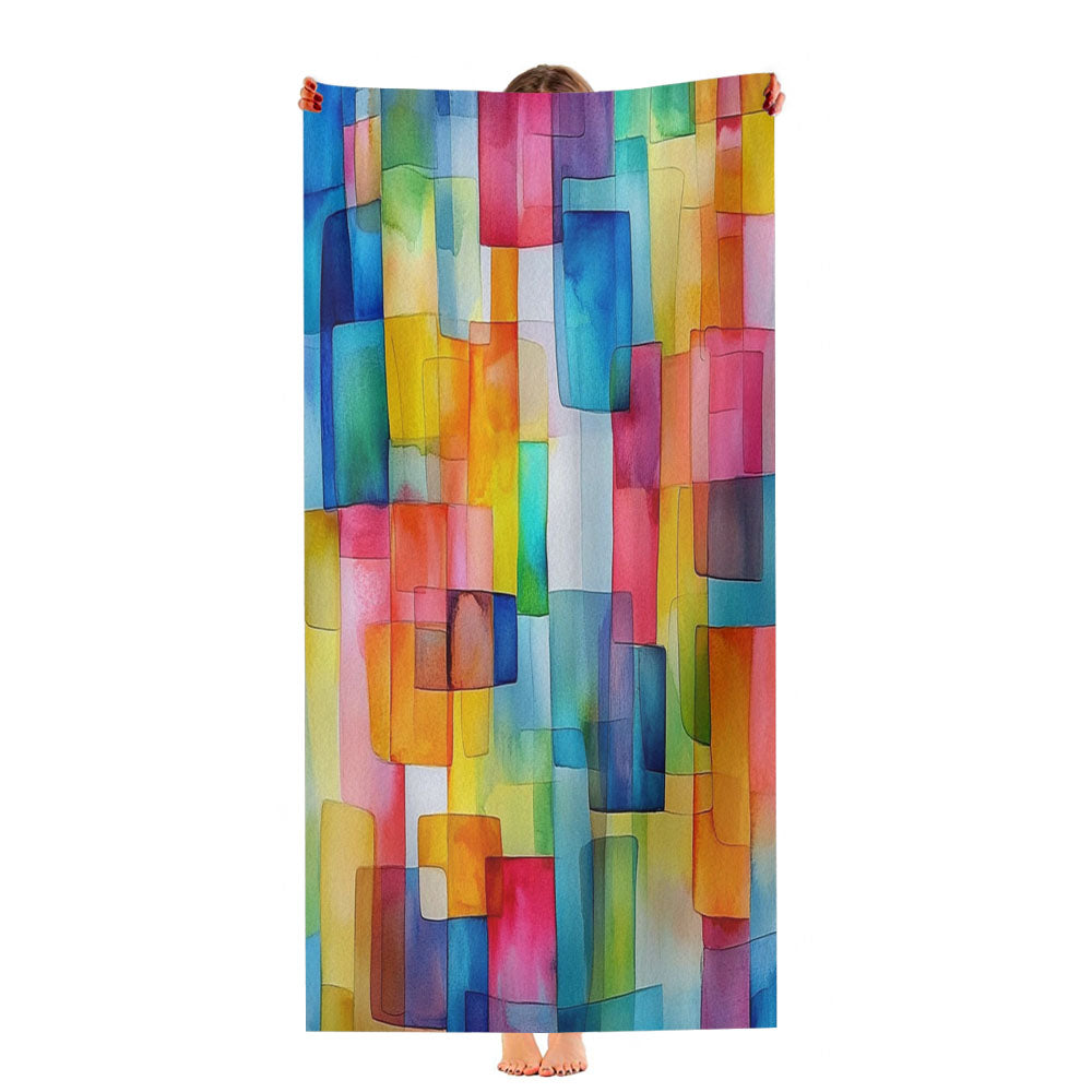 Abstract Watercolor Ultra-Soft Luxury Bathroom Towels