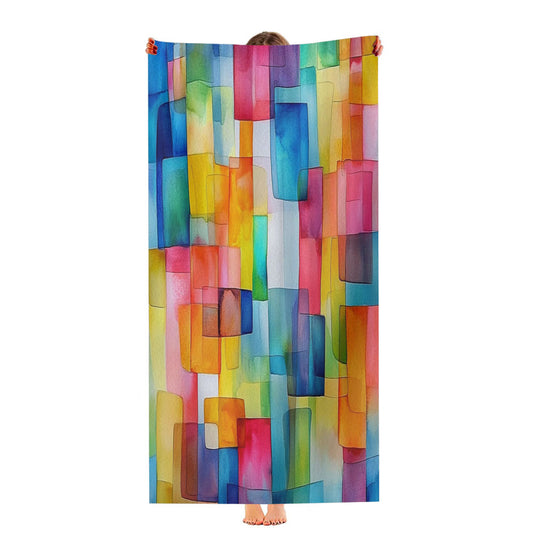 Abstract Watercolor Ultra-Soft Luxury Bathroom Towels