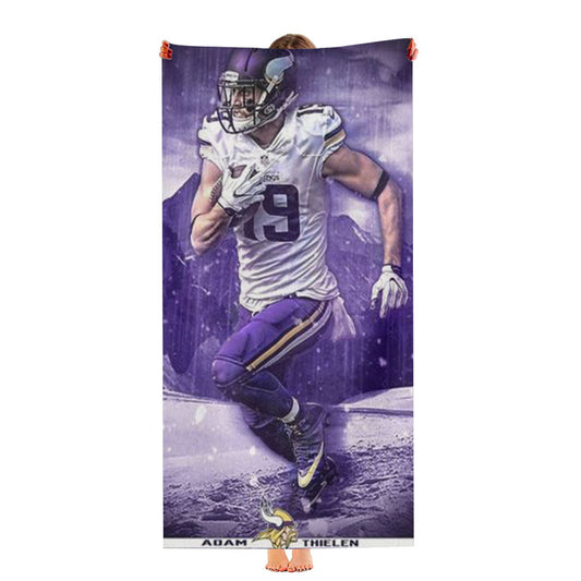 Adam Thielen Minnesota Viking 2 Ultra-Soft Luxury Bathroom Towels