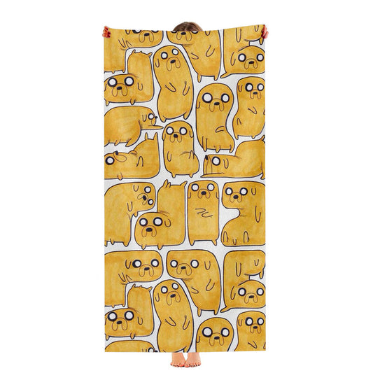 Adventure Time Jake Pattern Ultra-Soft Luxury Bathroom Towels