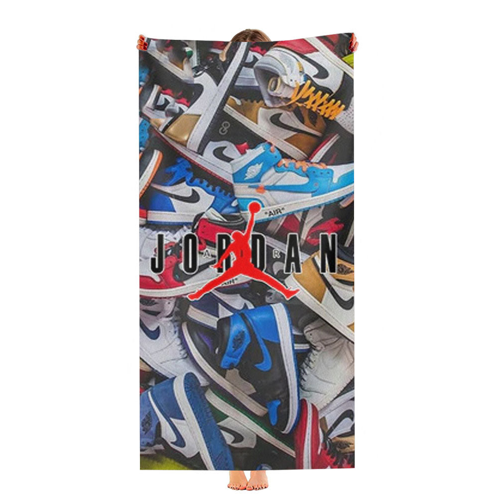 Air Jordan Shoes Pattern Logo Ultra-Soft Luxury Bathroom Towels