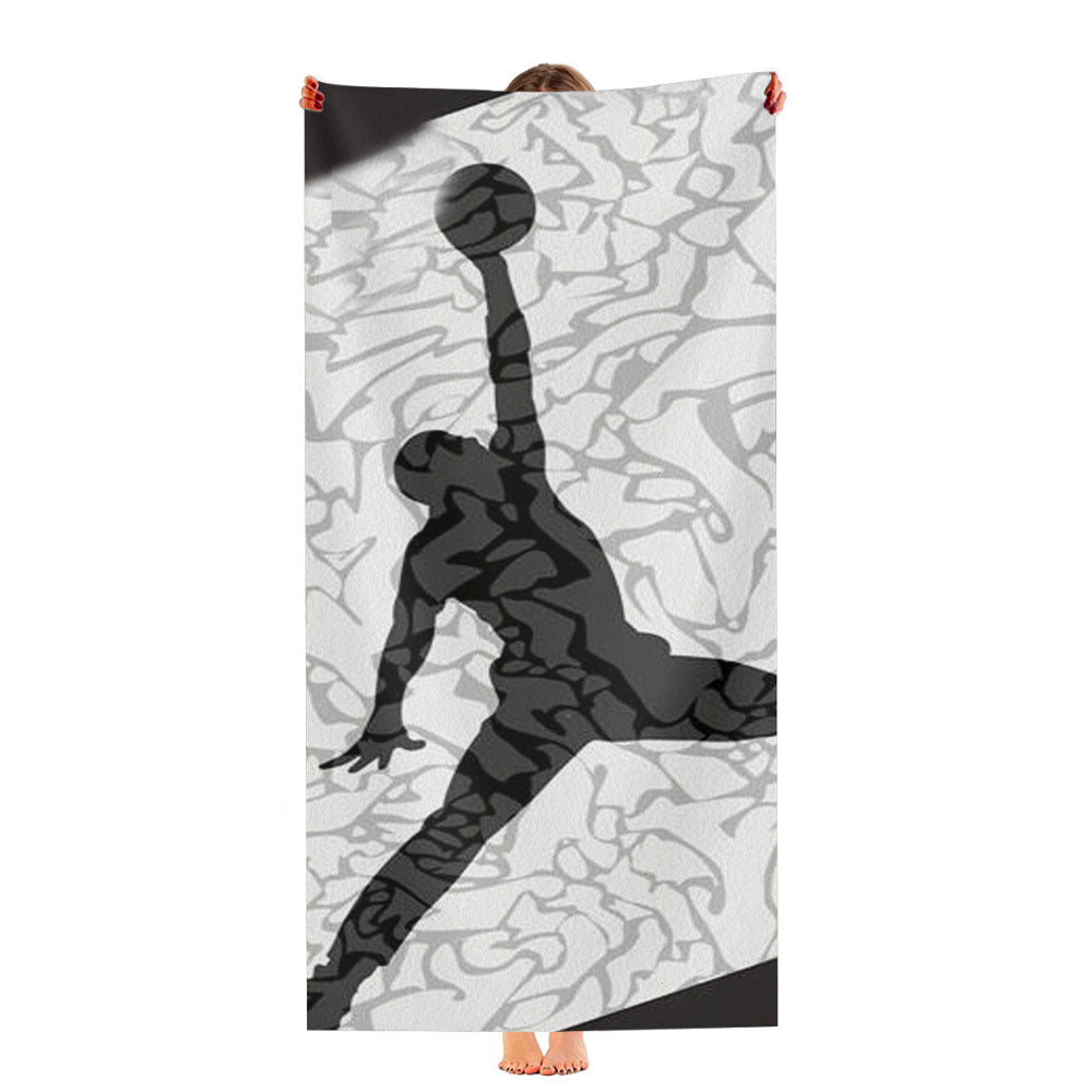 Air Jordan White Texture Ultra-Soft Luxury Bathroom Towels