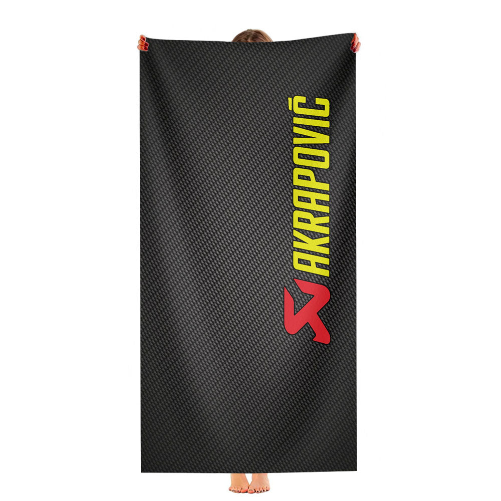 Akrapovic Exhaust System Carbon Logo Ultra-Soft Luxury Bathroom Towels