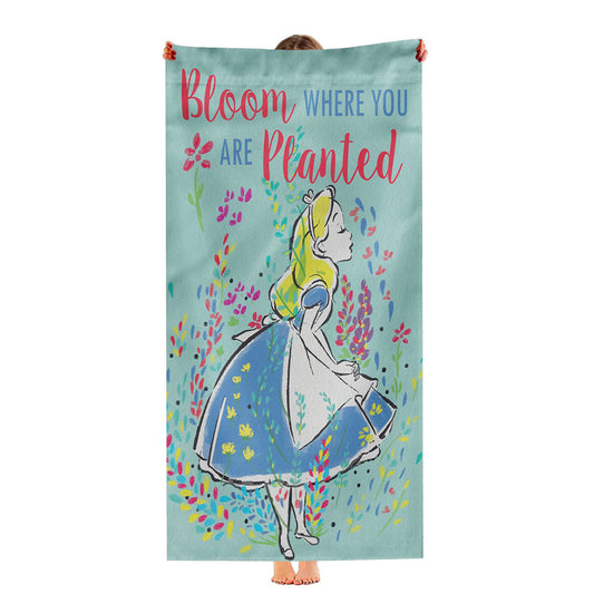 Alice In Wonderland Where You Are Planted Ultra-Soft Luxury Bathroom Towels