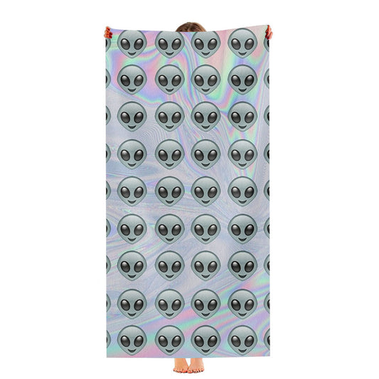 Alien Pattern Emoticon Holo Ultra-Soft Luxury Bathroom Towels