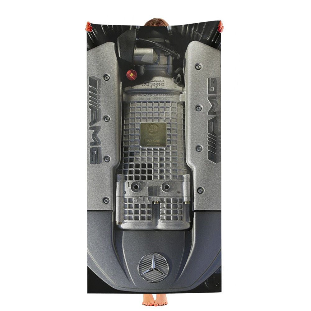 Amg Mercedes Benz Engine Ultra-Soft Luxury Bathroom Towels