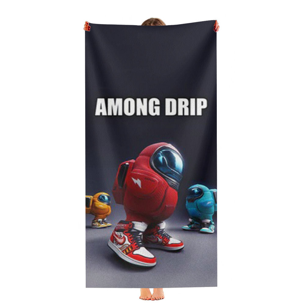 Among Drip Nike Shoes Ultra-Soft Luxury Bathroom Towels