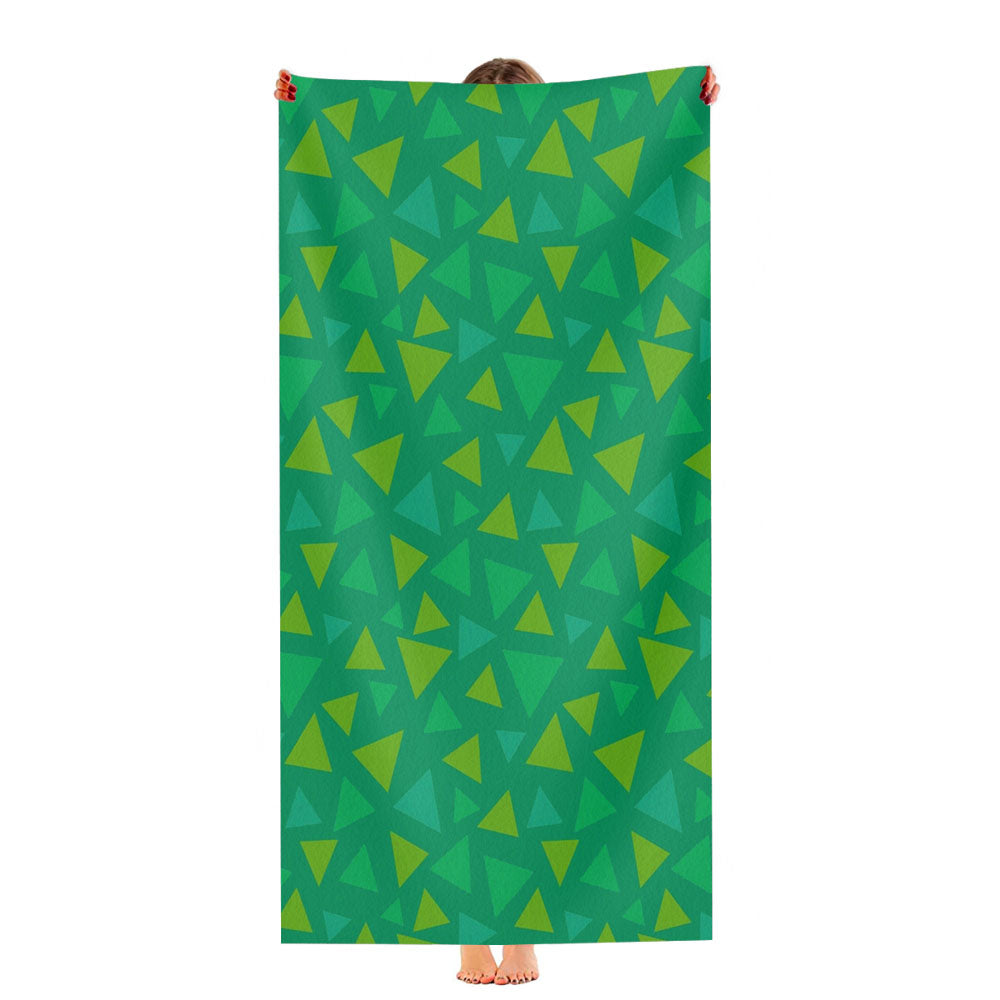 Animal Crossing Grass Pattern Ultra-Soft Luxury Bathroom Towels