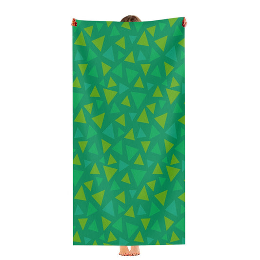 Animal Crossing Grass Pattern Ultra-Soft Luxury Bathroom Towels