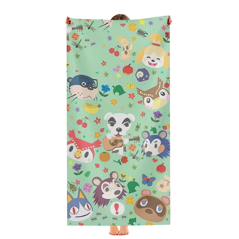 Animal Crossing New Leaf Town Folk Ultra-Soft Luxury Bathroom Towels
