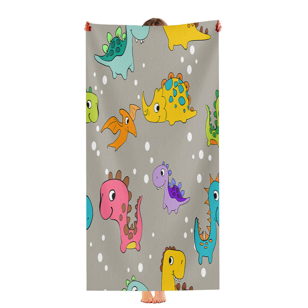 Animal Dino Pattern 4 Ultra-Soft Luxury Bathroom Towels
