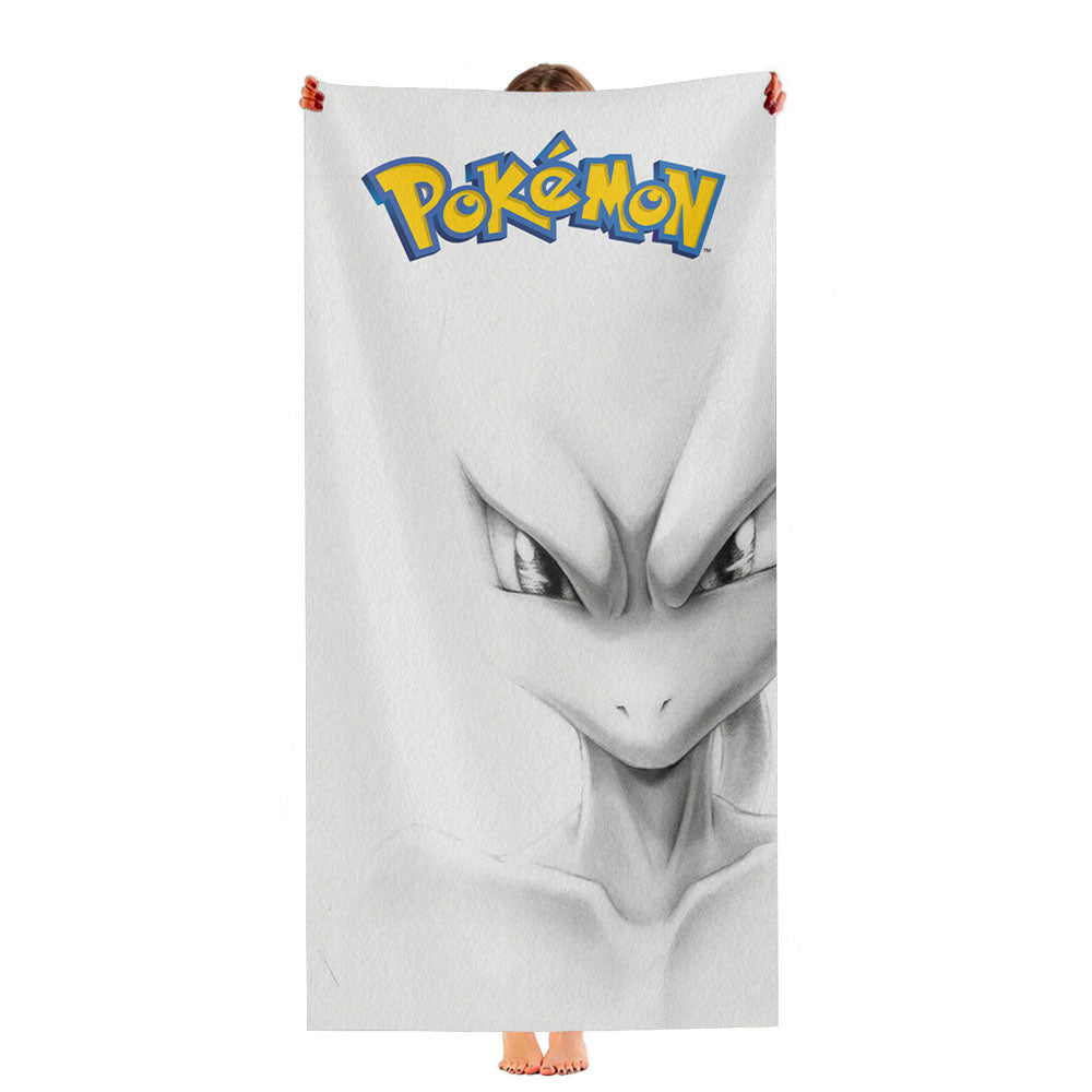 Anime Pokemon Mewto Ultra-Soft Luxury Bathroom Towels