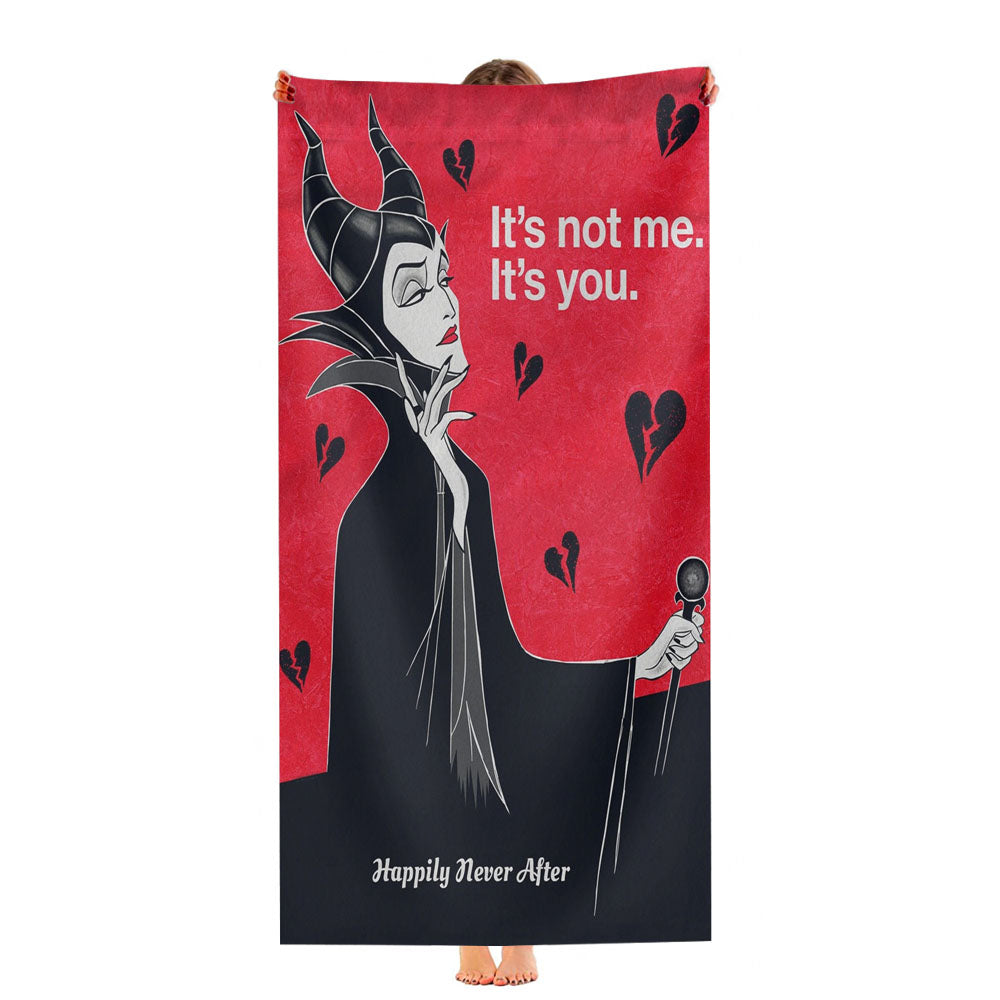 Anti Valentines Day Maleficent Ultra-Soft Luxury Bathroom Towels