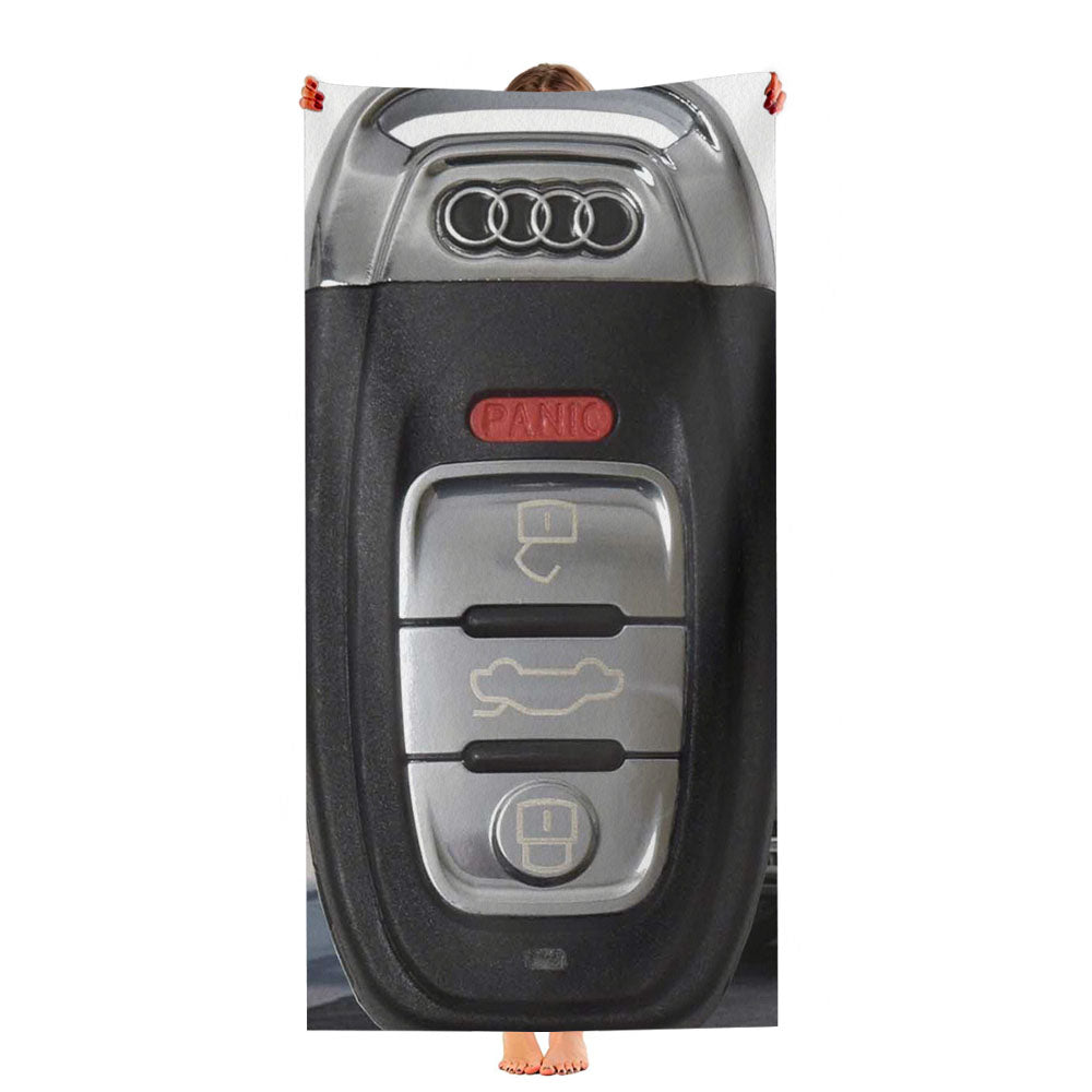 Audi Car Key Keychain Ultra-Soft Luxury Bathroom Towels