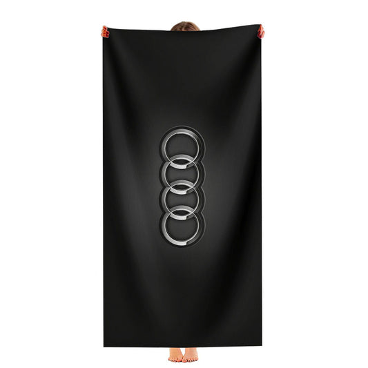 Audi Metal Emblem Wallpaper Ultra-Soft Luxury Bathroom Towels