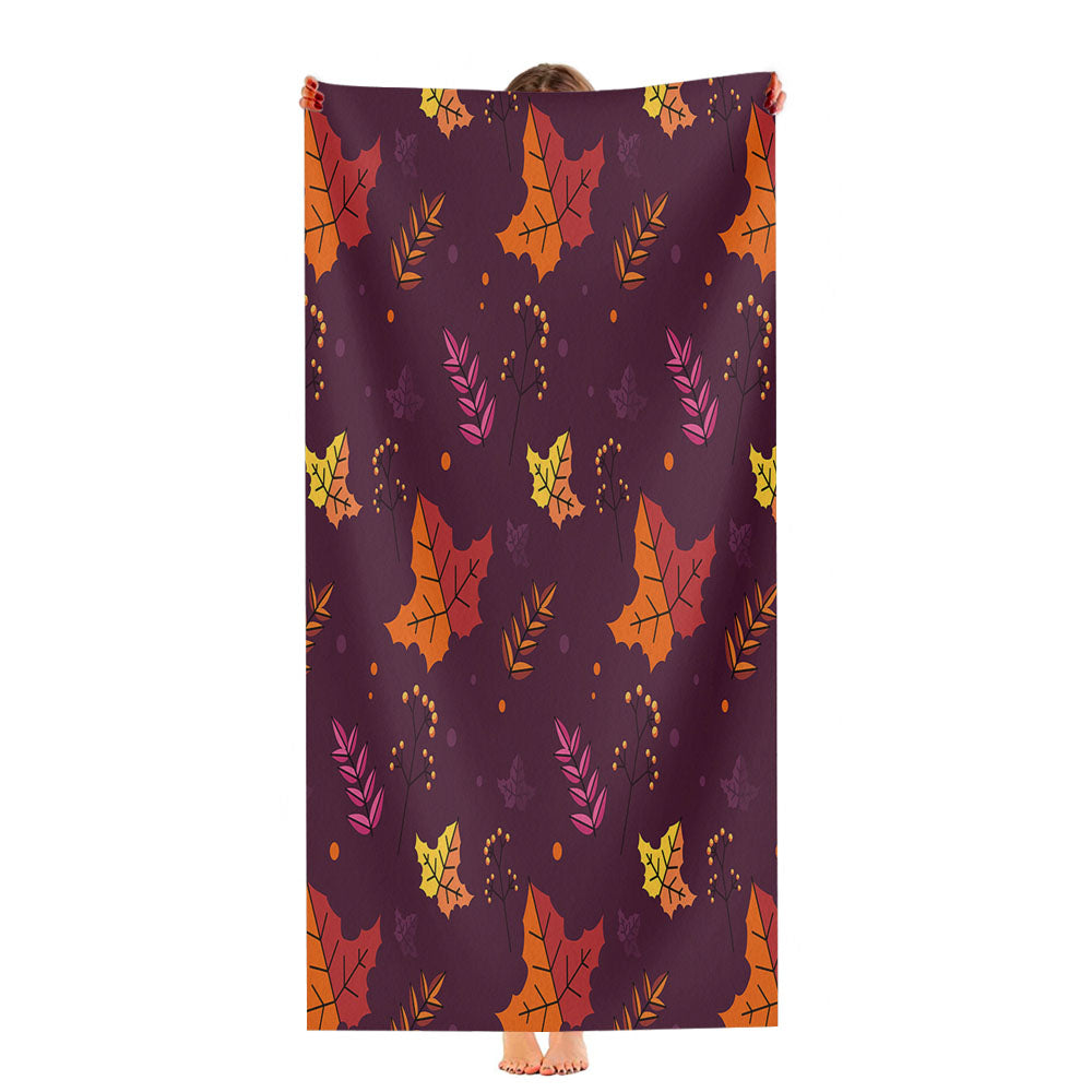 Autumn Patterns 1 Ultra-Soft Luxury Bathroom Towels