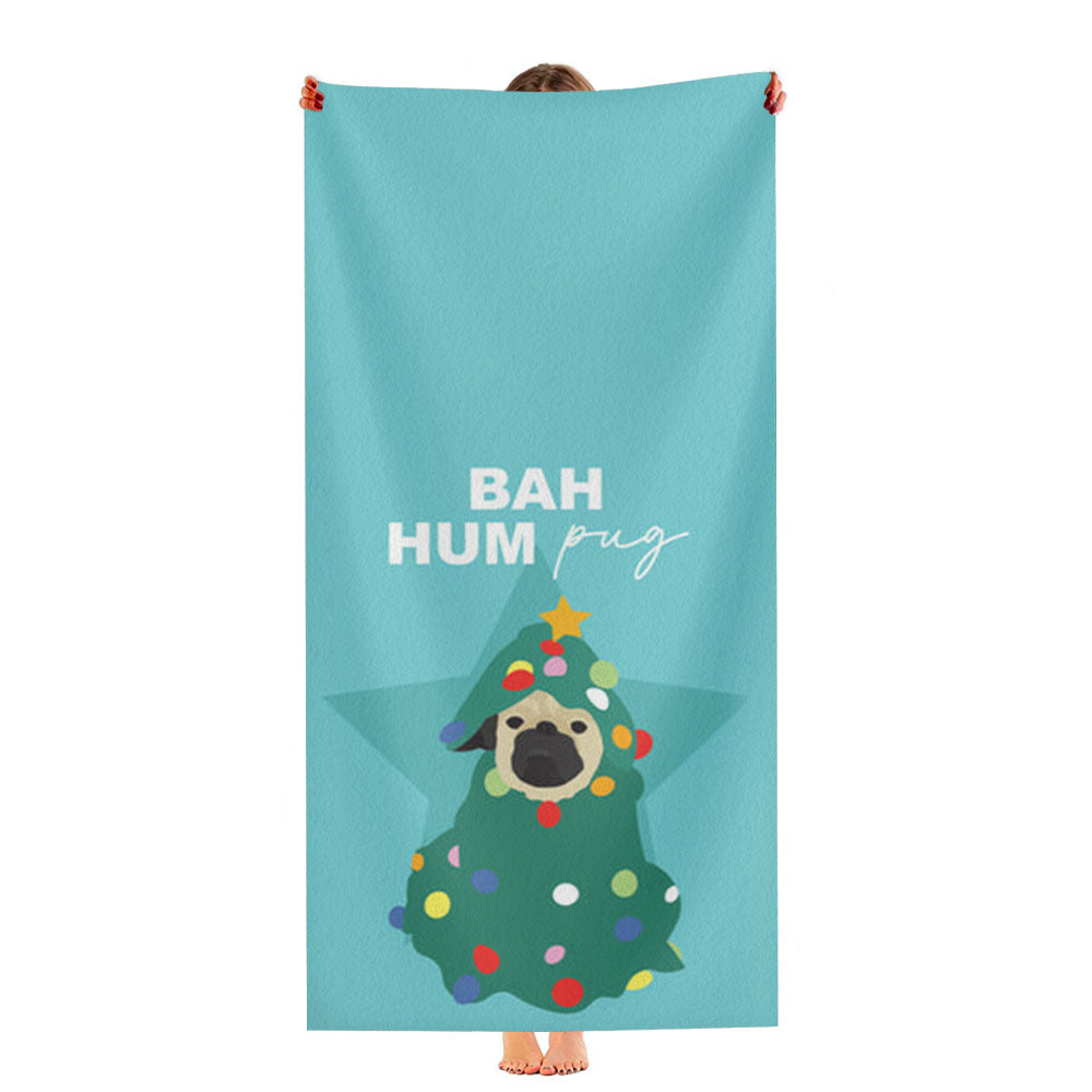 Bah Hum Pug Ultra-Soft Luxury Bathroom Towels