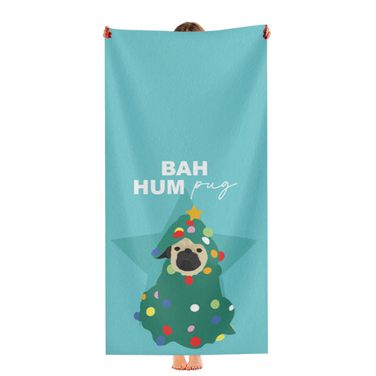 Bah Hum Pug Ultra-Soft Luxury Bathroom Towels