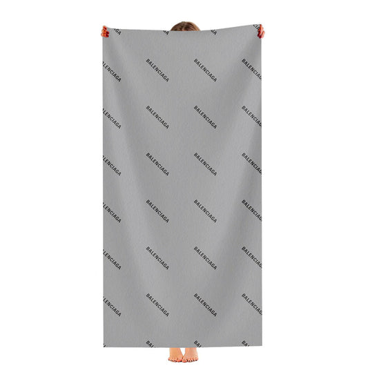 Balenciaga Grey Pattern Ultra-Soft Luxury Bathroom Towels