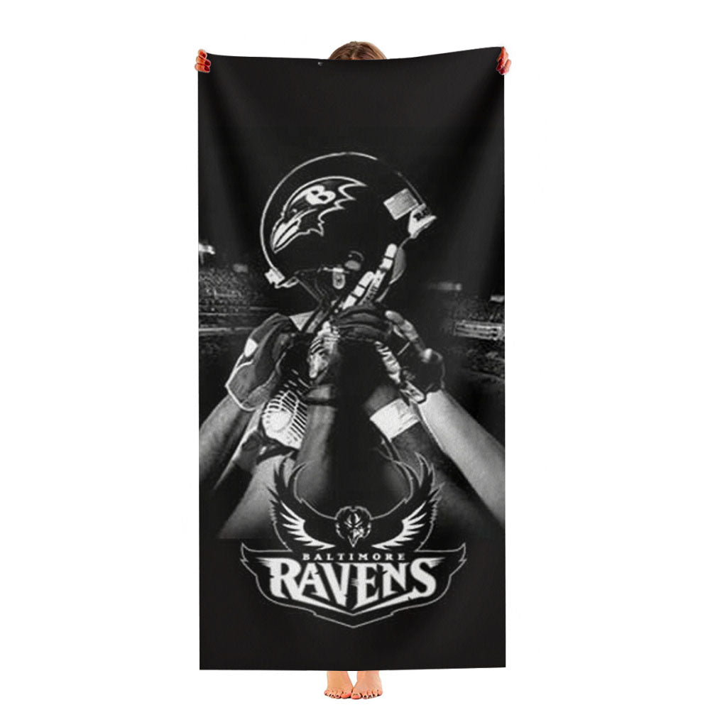 Baltimore Ravens Bw Ultra-Soft Luxury Bathroom Towels