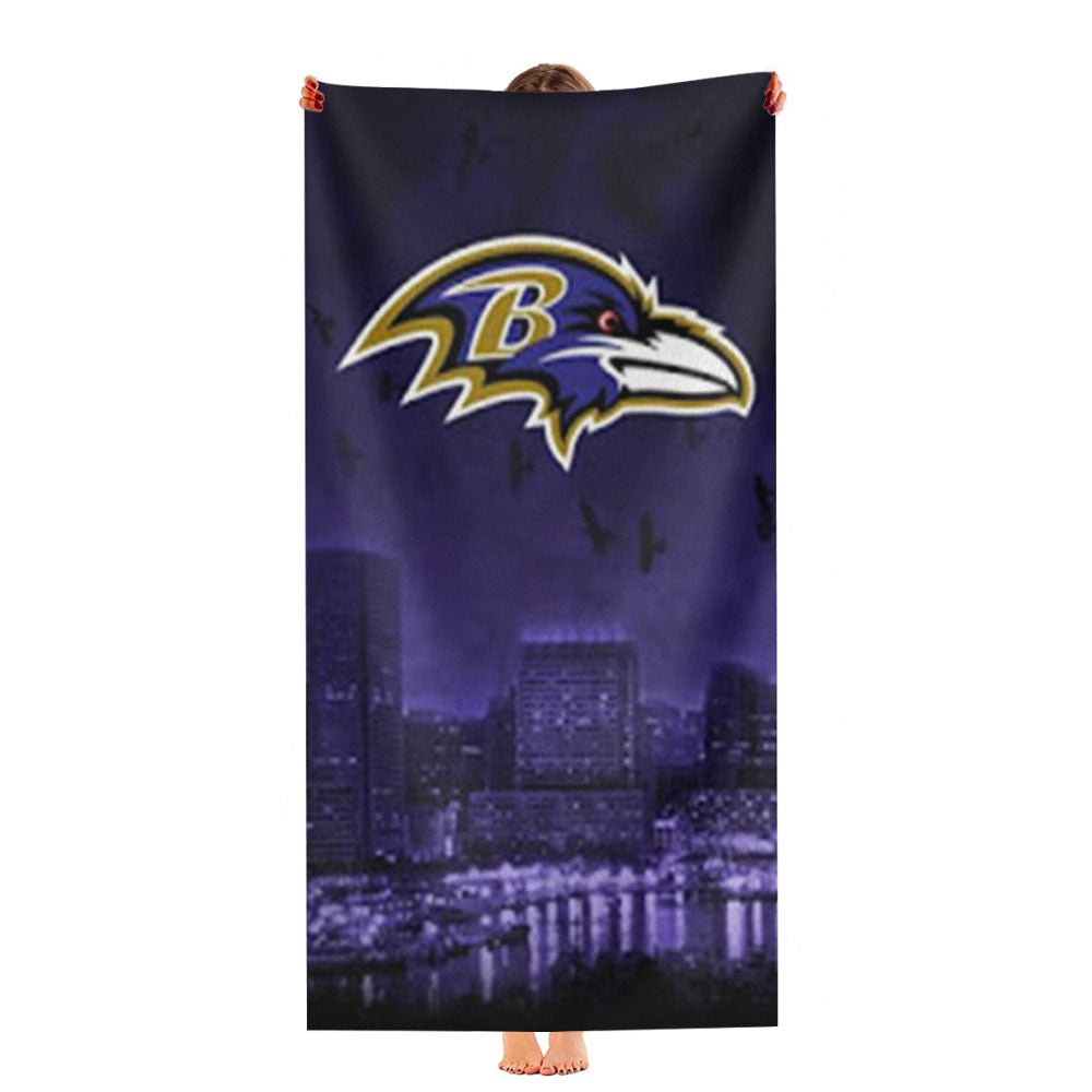 Baltimore Ravens Emblem Ultra-Soft Luxury Bathroom Towels