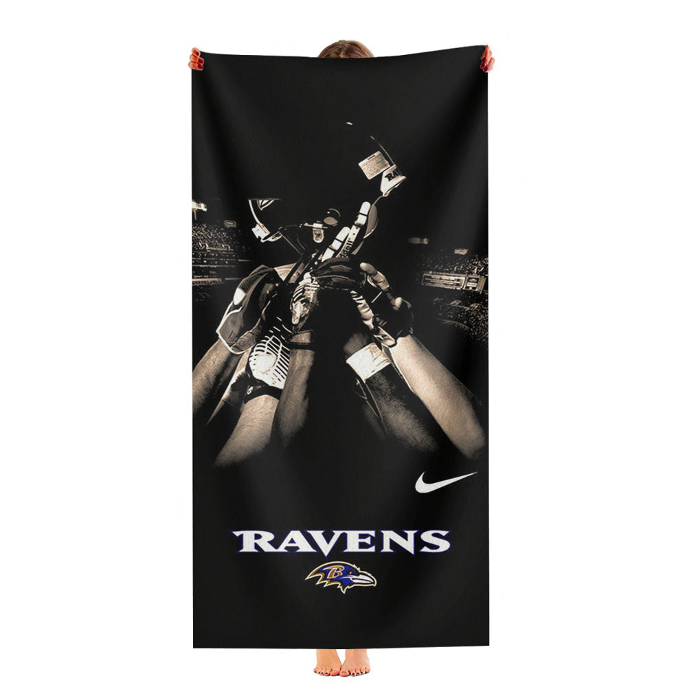 Baltimore Ravens Football Nike Ultra-Soft Luxury Bathroom Towels