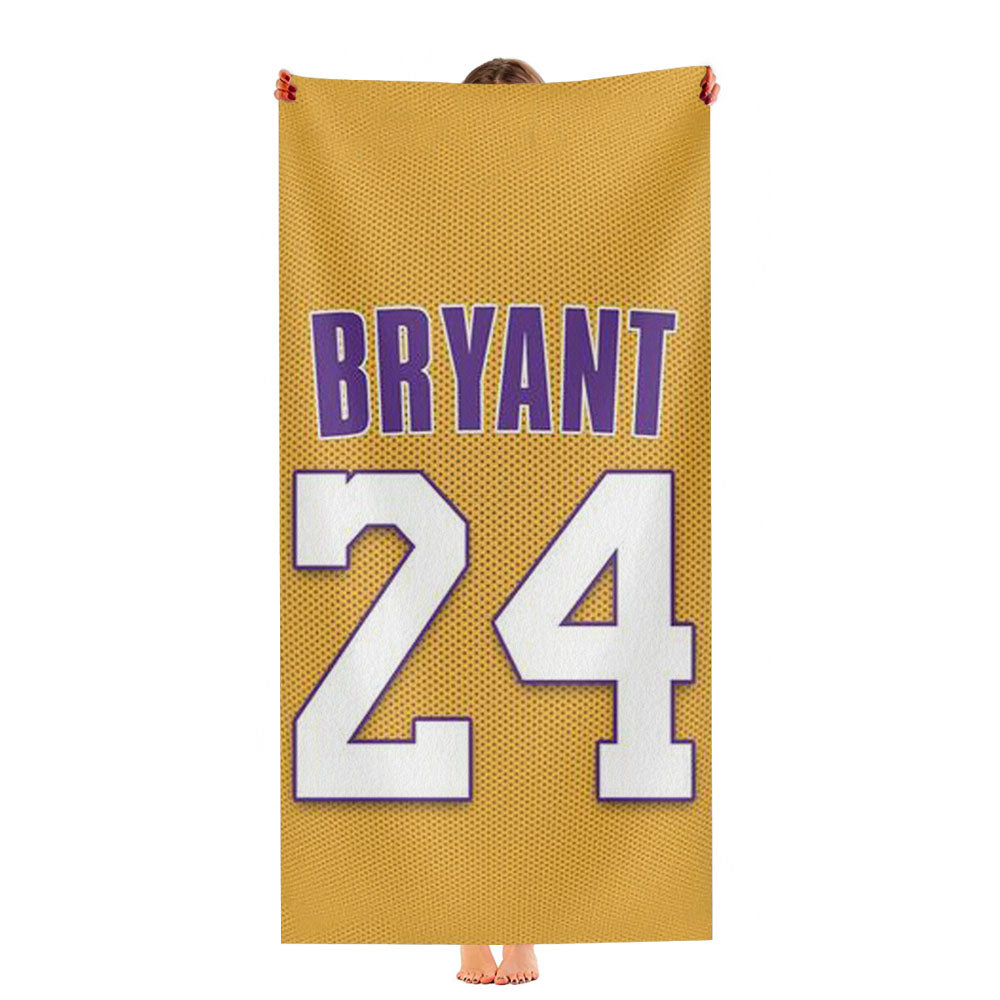 Basketball Kobe Bryant Jersey Number Ultra-Soft Luxury Bathroom Towels
