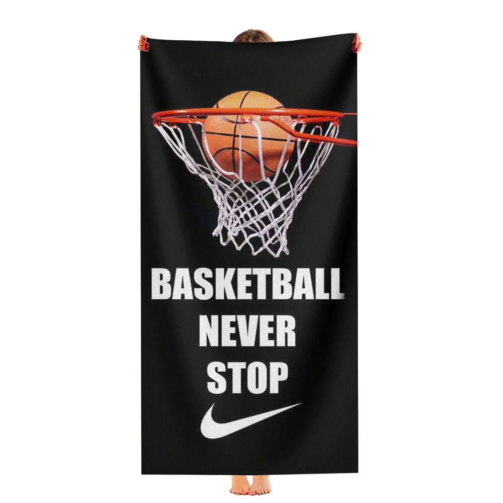 Basketball Never Stop Nike Ultra-Soft Luxury Bathroom Towels