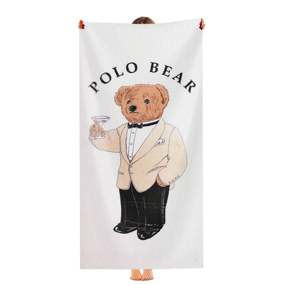 Bear Teddy Bear Polo Ultra-Soft Luxury Bathroom Towels