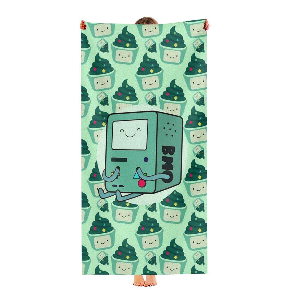 Beemo Adventure Time Pattern Ultra-Soft Luxury Bathroom Towels