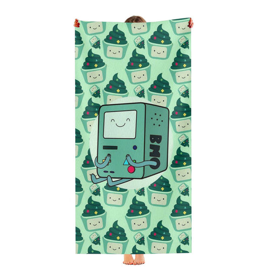 Beemo Adventure Time Pattern Ultra-Soft Luxury Bathroom Towels