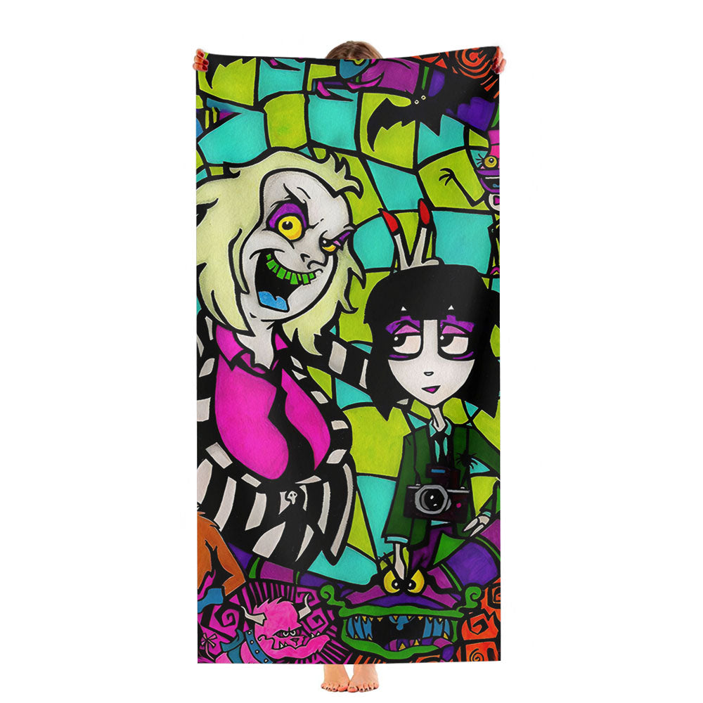 Beetlejuice Tim Burton Cartoon Glass Ultra-Soft Luxury Bathroom Towels