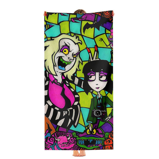 Beetlejuice Tim Burton Cartoon Glass Ultra-Soft Luxury Bathroom Towels