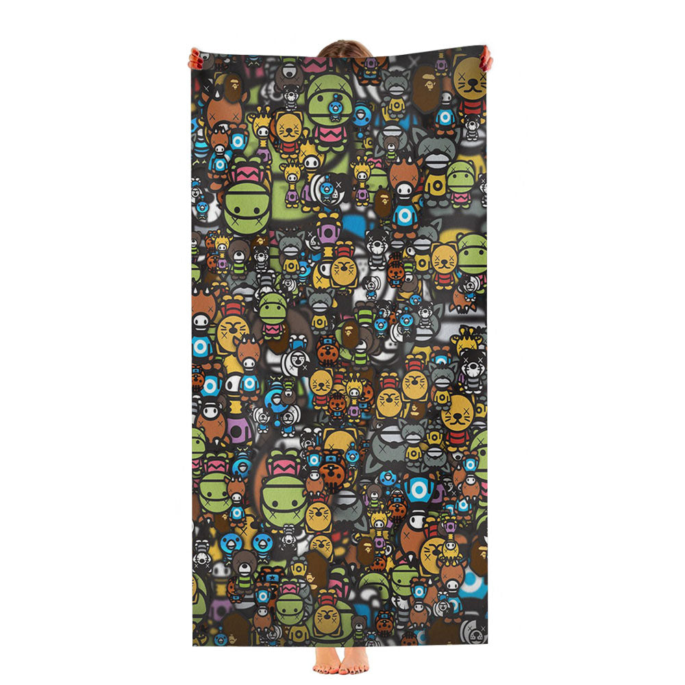 Best Bape Milo Pattern Ultra-Soft Luxury Bathroom Towels