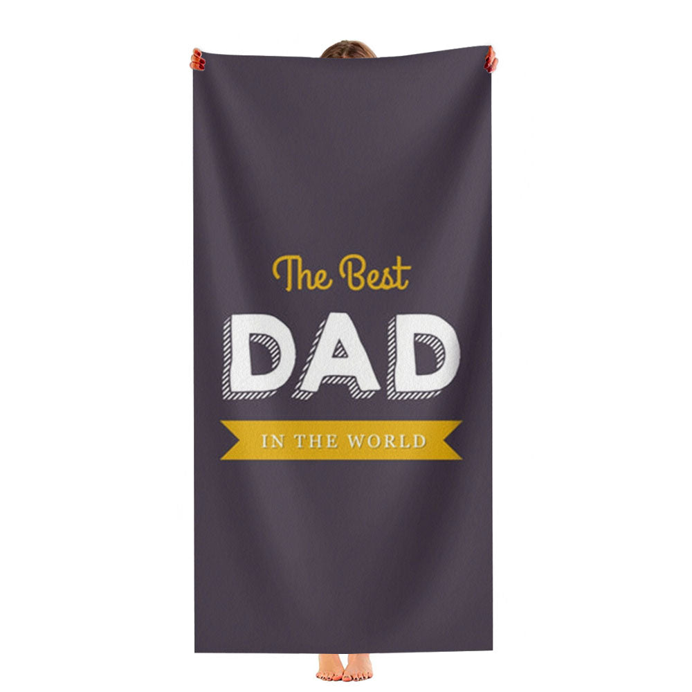 Best Dad In The World Ultra-Soft Luxury Bathroom Towels