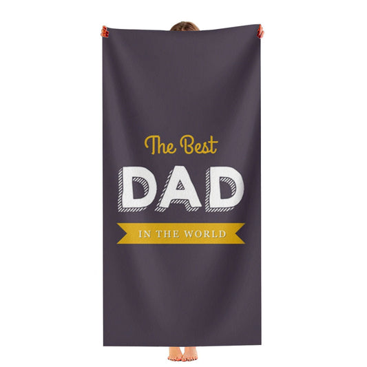 Best Dad In The World Ultra-Soft Luxury Bathroom Towels