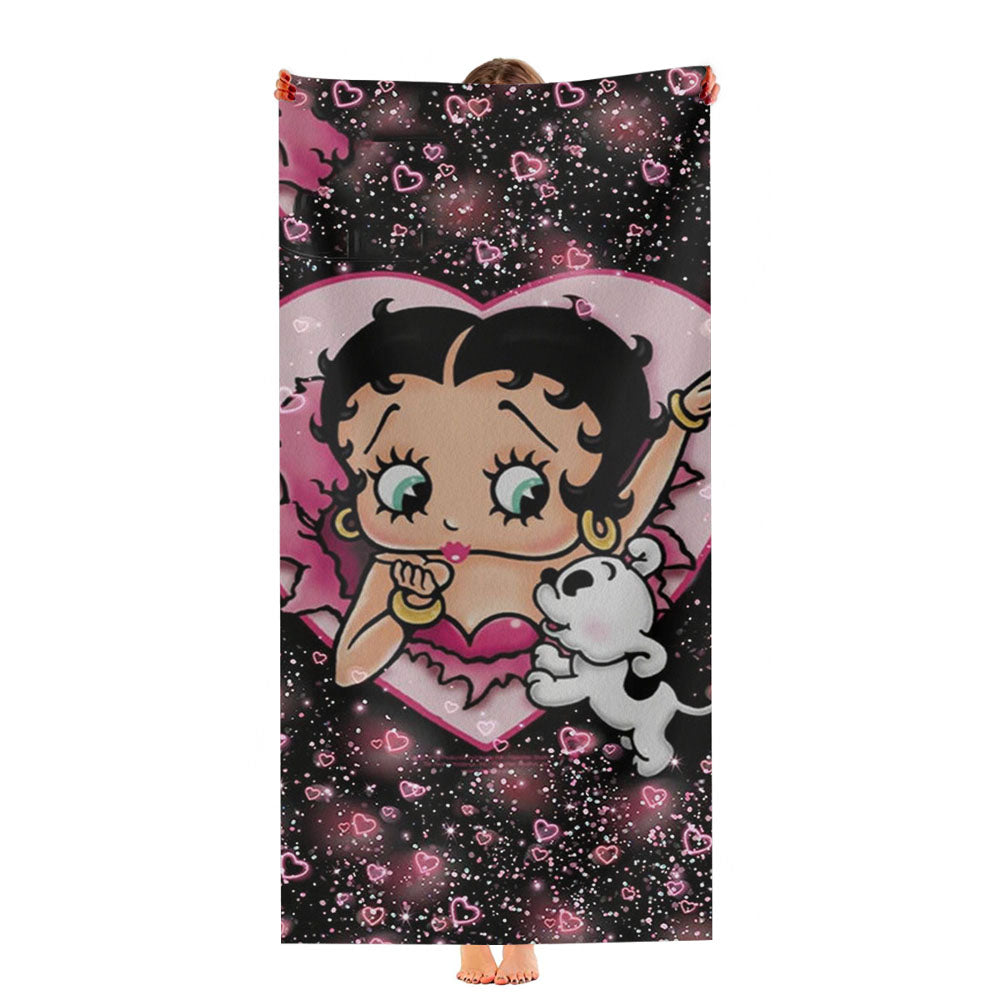 Betty Boop Cut Love Ultra-Soft Luxury Bathroom Towels